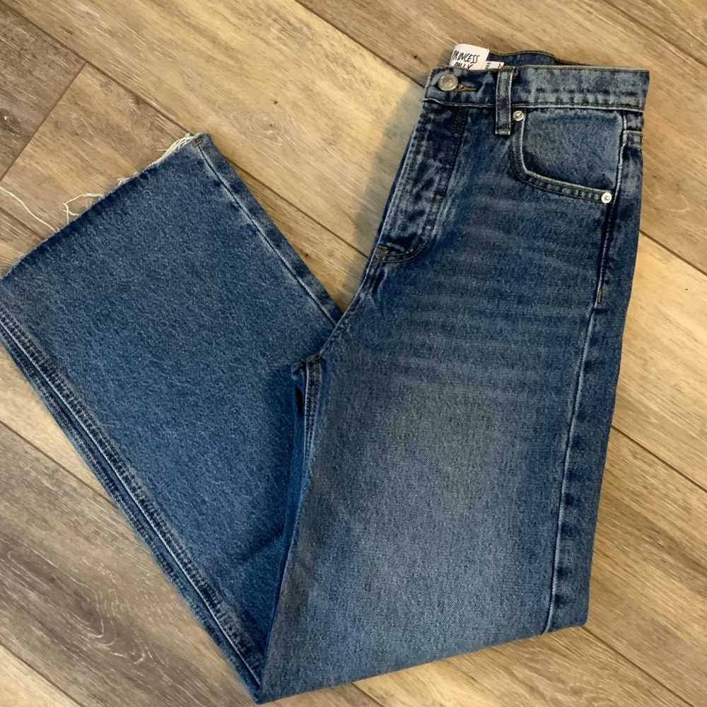 Princess Polly Blue Straight Leg Jeans